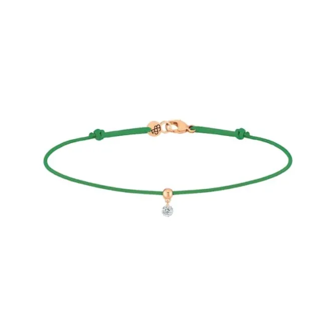 Pulsera La Brune & La Blonde BB verde oro rosa y diamante 0.07 quilates