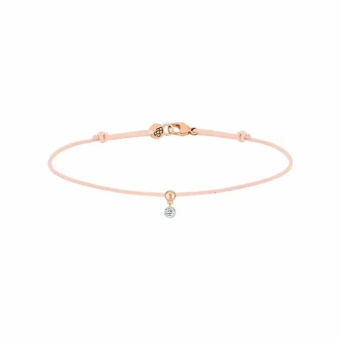 Pulsera La Brune & La Blonde BB beige oro rosa y diamante 0.07 quilates