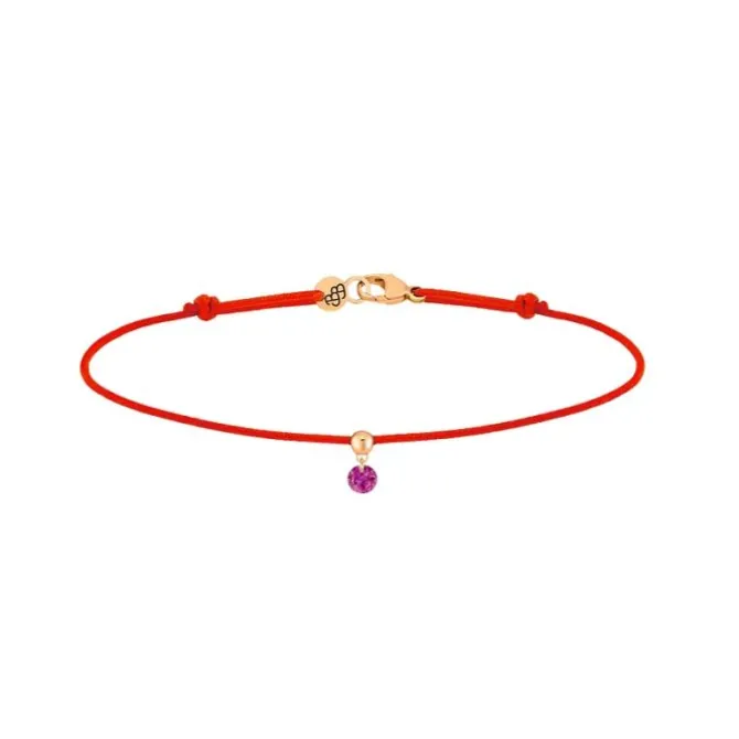 Pulsera La Brune & La Blonde BB roja oro rosa y rubí 0.15 quilates