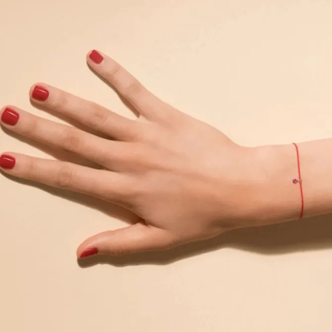 Pulsera La Brune & La Blonde BB roja oro rosa y rubí 0.15 quilates