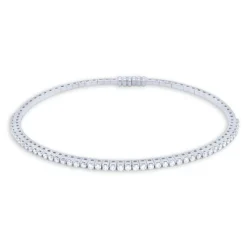 Pulsera riviere de oro blanco con diamantes talla brillante 0,72 quilates