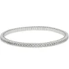 Pulsera riviere elástica de oro blanco y diamantes 1.80 quilates