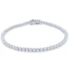 Pulsera riviere en oro blanco y diamantes 3.60 quilates