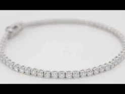 Pulsera riviere en oro blanco y diamantes 3.60 quilates