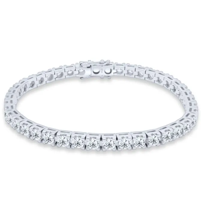 Pulsera riviere en oro blanco y diamantes 6.00 quilates
