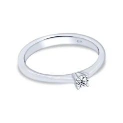 Solitario de oro blanco con diamante 0.10 quilates