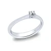 Solitario de oro blanco con diamante 0.15 quilates