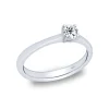 Solitario de oro blanco con diamante 0.25 quilates