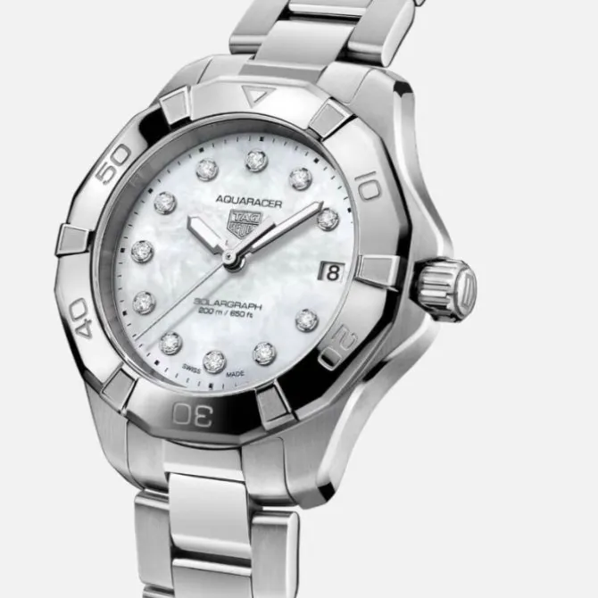 TAG Heuer Aquaracer Solargraph Diamantes & Madre Perla 34mm
