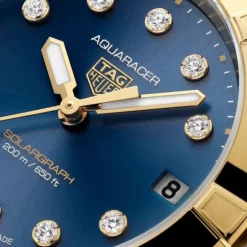 TAG Heuer Aquaracer Solargraph Diamantes Acero y Oro 34mm