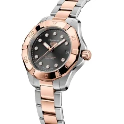 TAG Heuer Aquaracer Solargraph Diamantes Acero y Oro Rosa 34mm