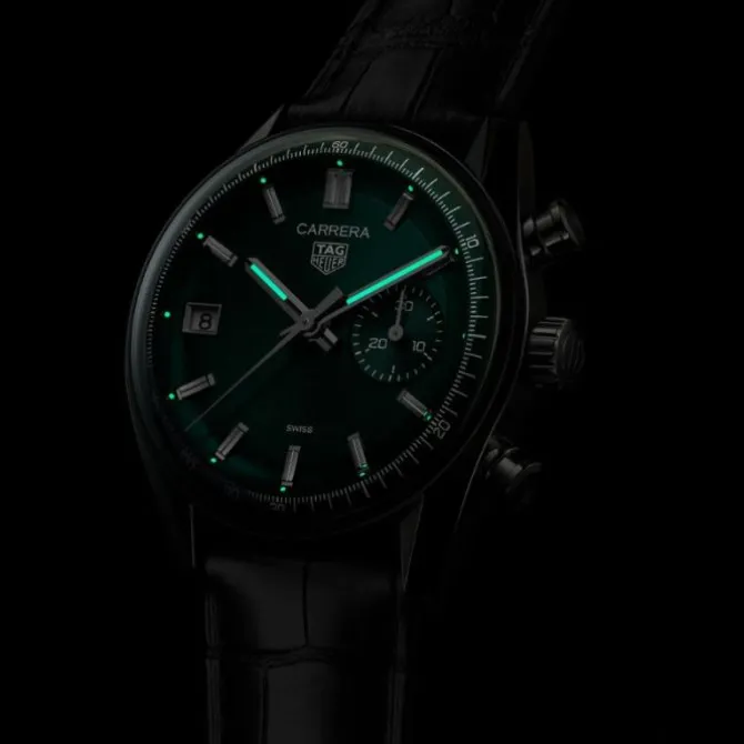 TAG Heuer Carrera Chronograph Green Glassbox 39mm