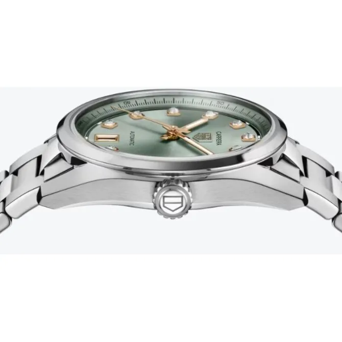 TAG Heuer Carrera Date 36 mm Verde Diamantes