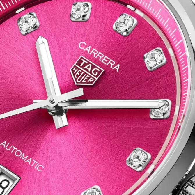 TAG Heuer Carrera Date 36 mm Rosa Diamantes