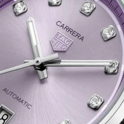 TAG Heuer Carrera Date 36 mm Automático Lila Diamantes