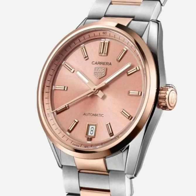 TAG Heuer Carrera Date Automatico 36 mm Acero & Oro Rosa