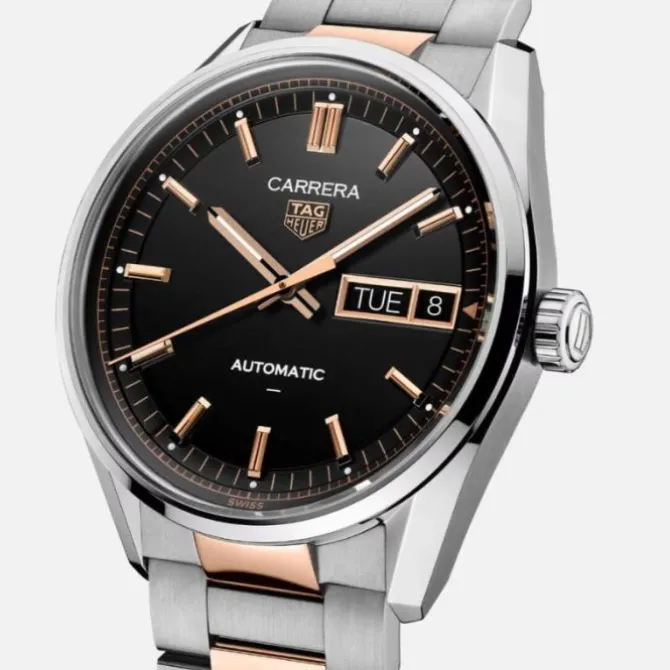 TAG Heuer Carrera Day-Date Automático 41 mm Acero y Oro Rosa