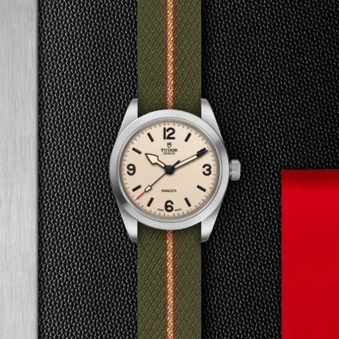 TUDOR Ranger 36 mm Blanco Duna Textil