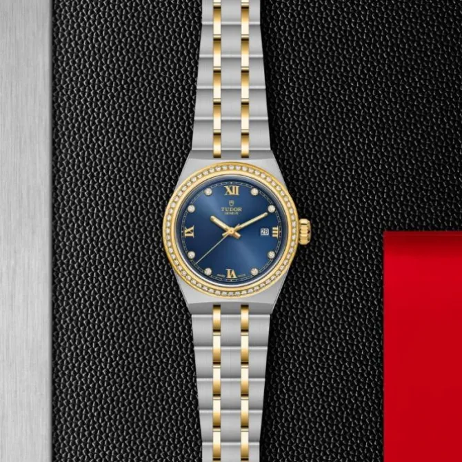 TUDOR Royal "Blue Royal" 28 mm Diamantes